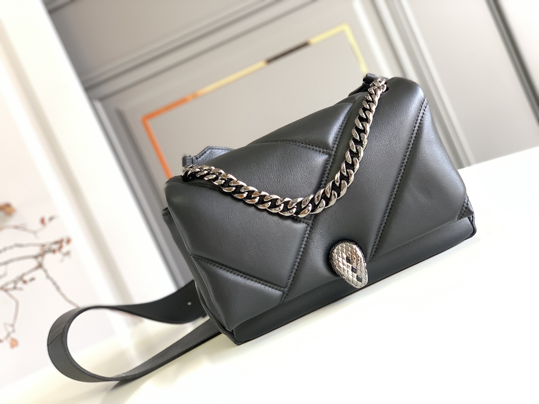 Bvlgari Serpenti Cabochon Crossbody Bag Black